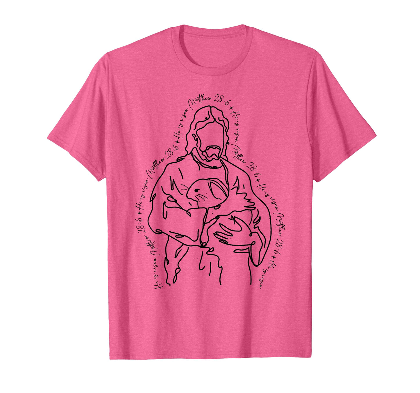 Easter Jesus Rabbit He Is Risen Religious Christian Women T-Shirt