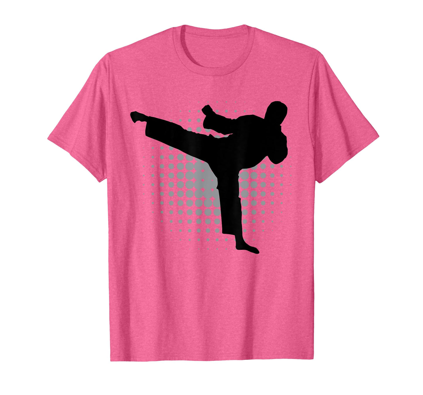 Taekwondo Kick Silhouette Karate Boys Girls Martial Arts T-Shirt