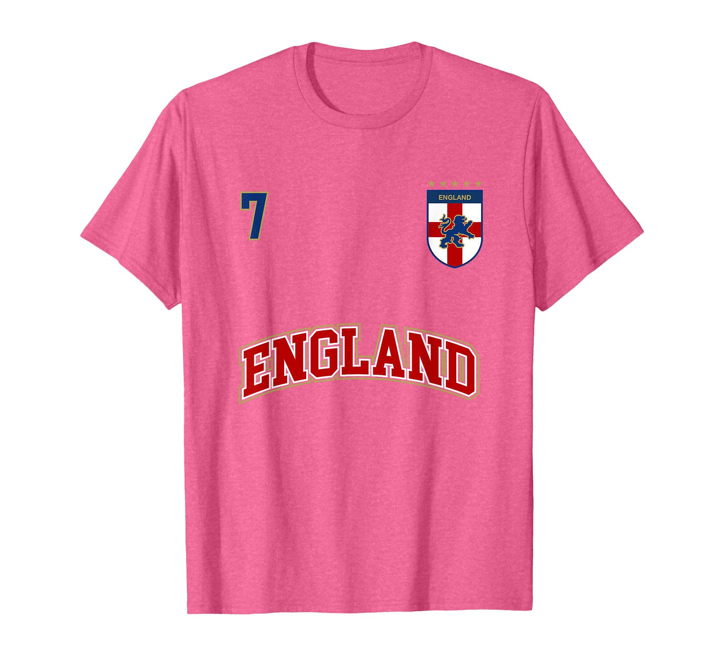 England Football Team Shirt Number 7 + BACK English Flag T-Shirt