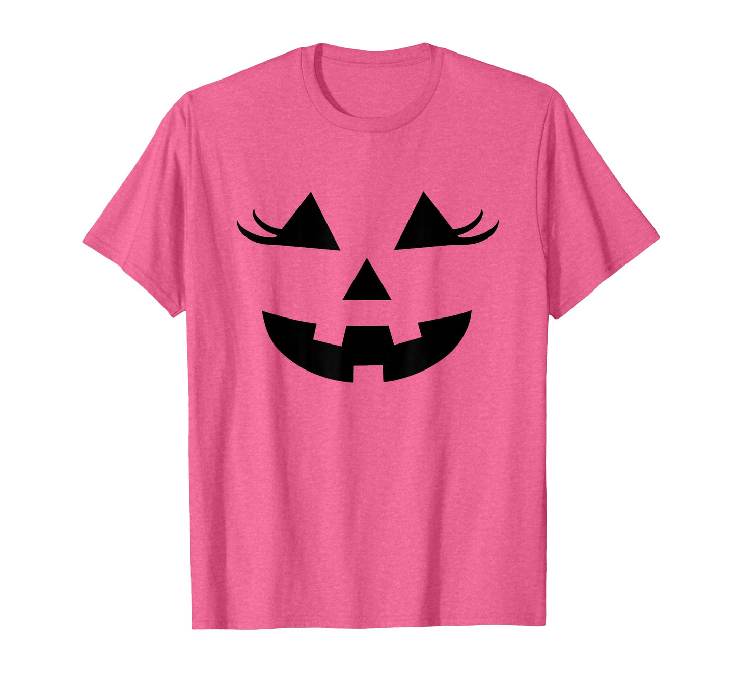 Pumpkin Lashes for Pink Halloween Vibe Jack O Lantern Face T-Shirt