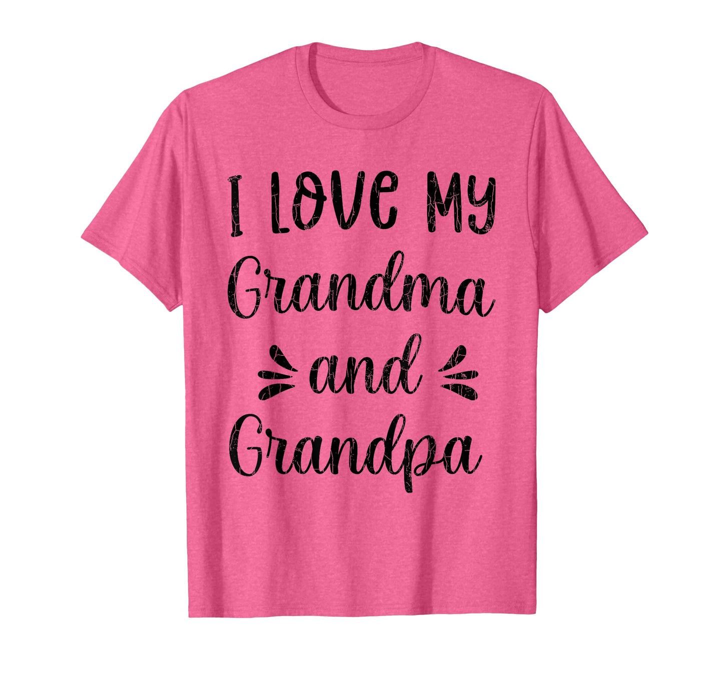 I Love My Grandma And Grandpa Funny Grandparents Graphic T-Shirt