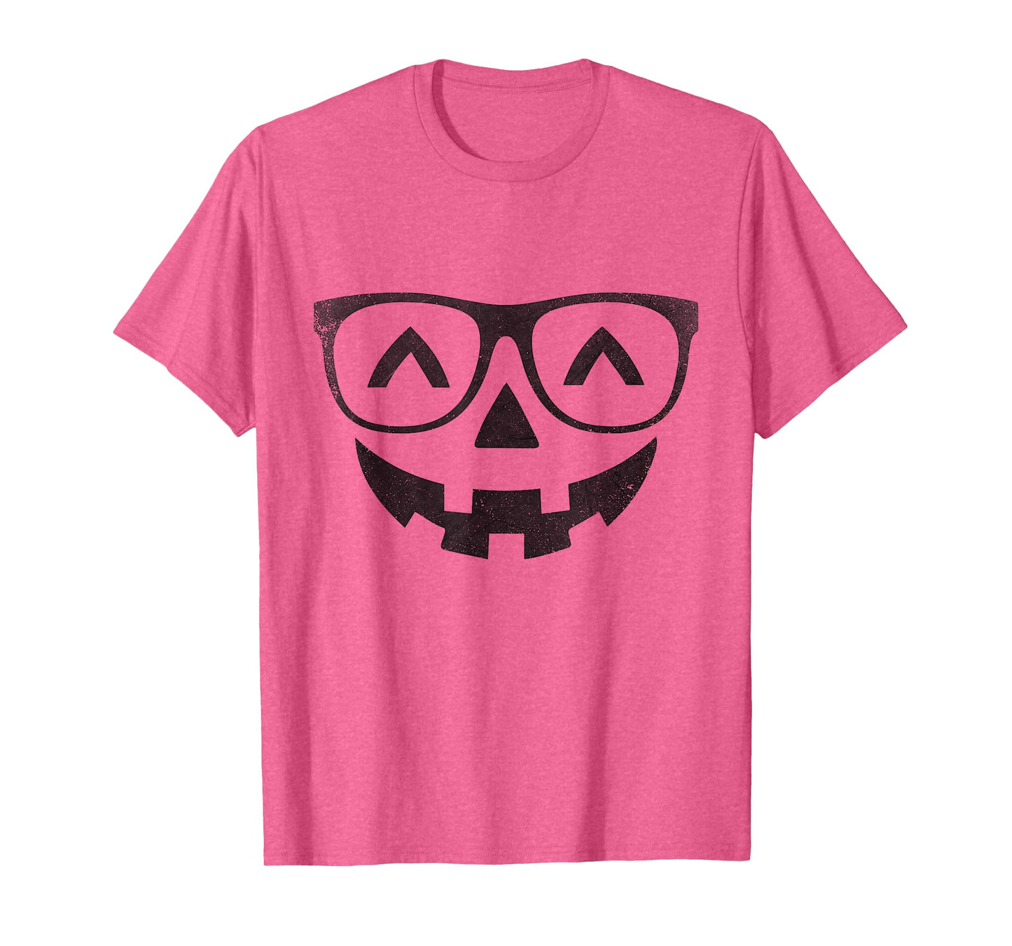 Jack O Lantern Pumpkin Face with Glasses Halloween Costume T-Shirt