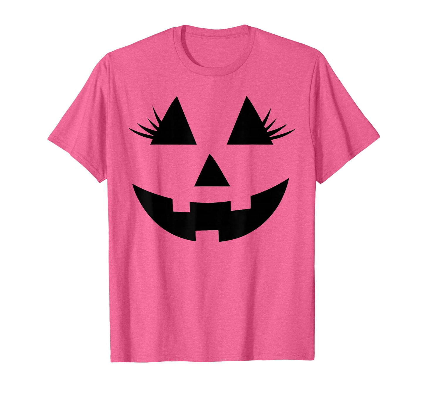 Funny Jack O Lantern Face Pumpkin Eyelashes Hallowen Costume T-Shirt