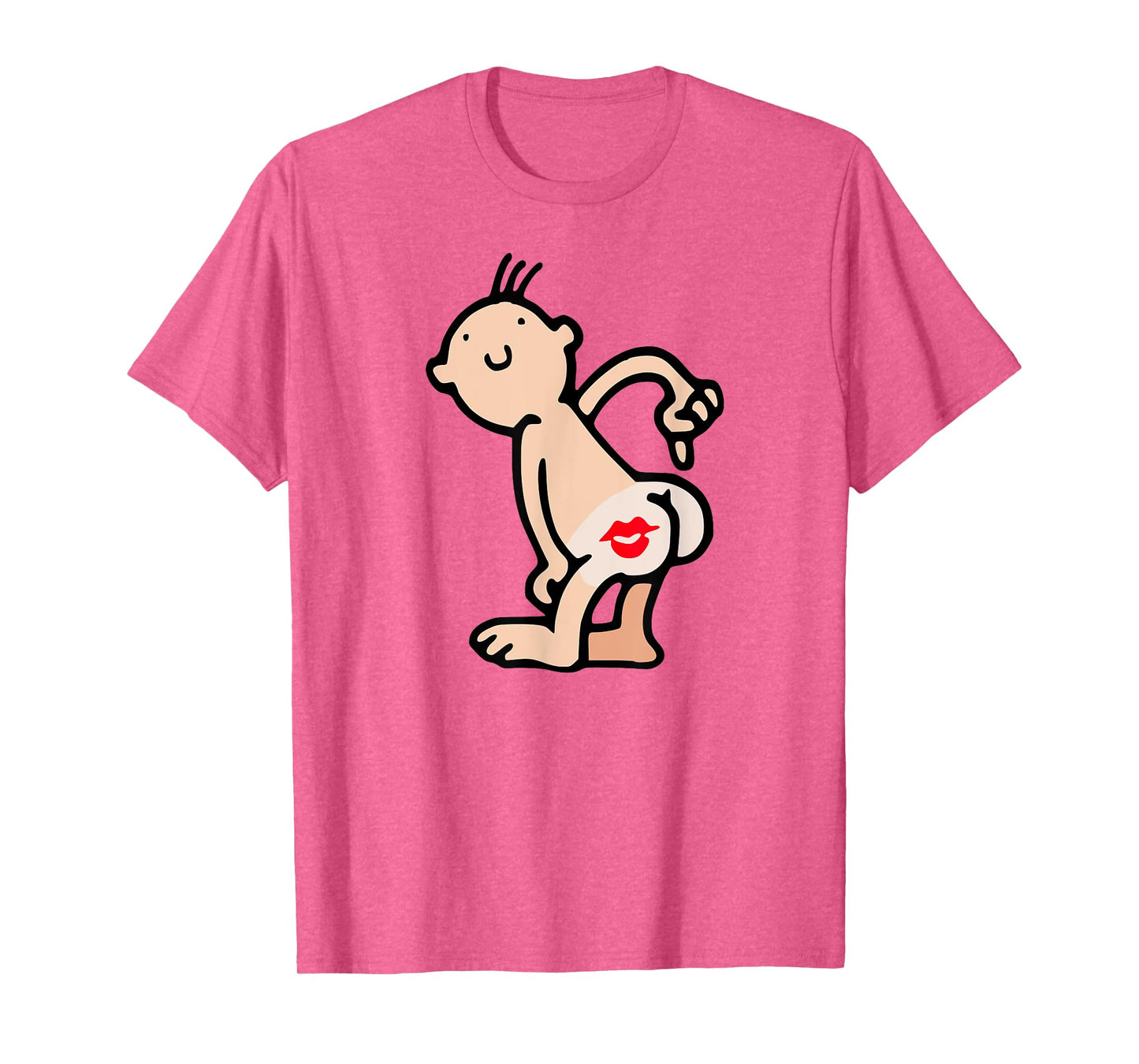 Just Kiss My Ass Tee Shirt Big Red Kisser On My Butt T-Shirt