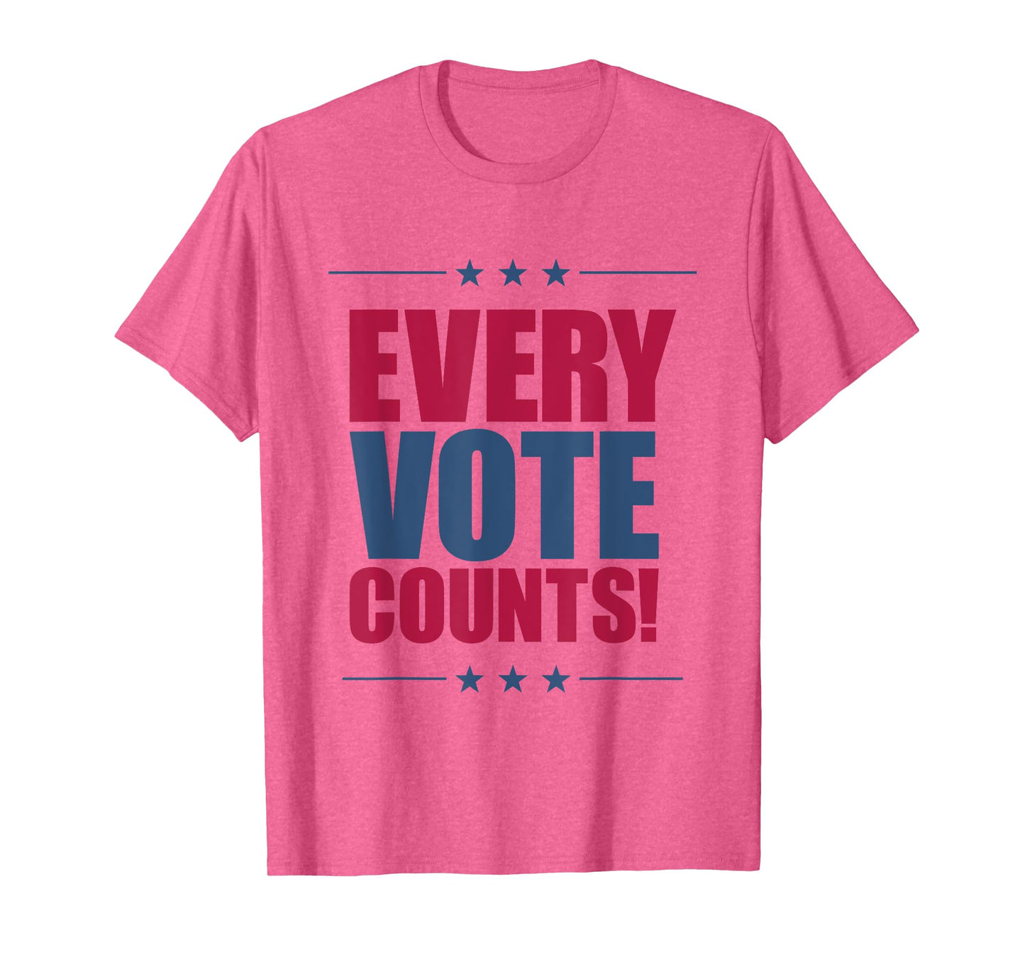 Vote Tshirt Women Men Voice Counts Red Blue 2024 Election T-Shirt