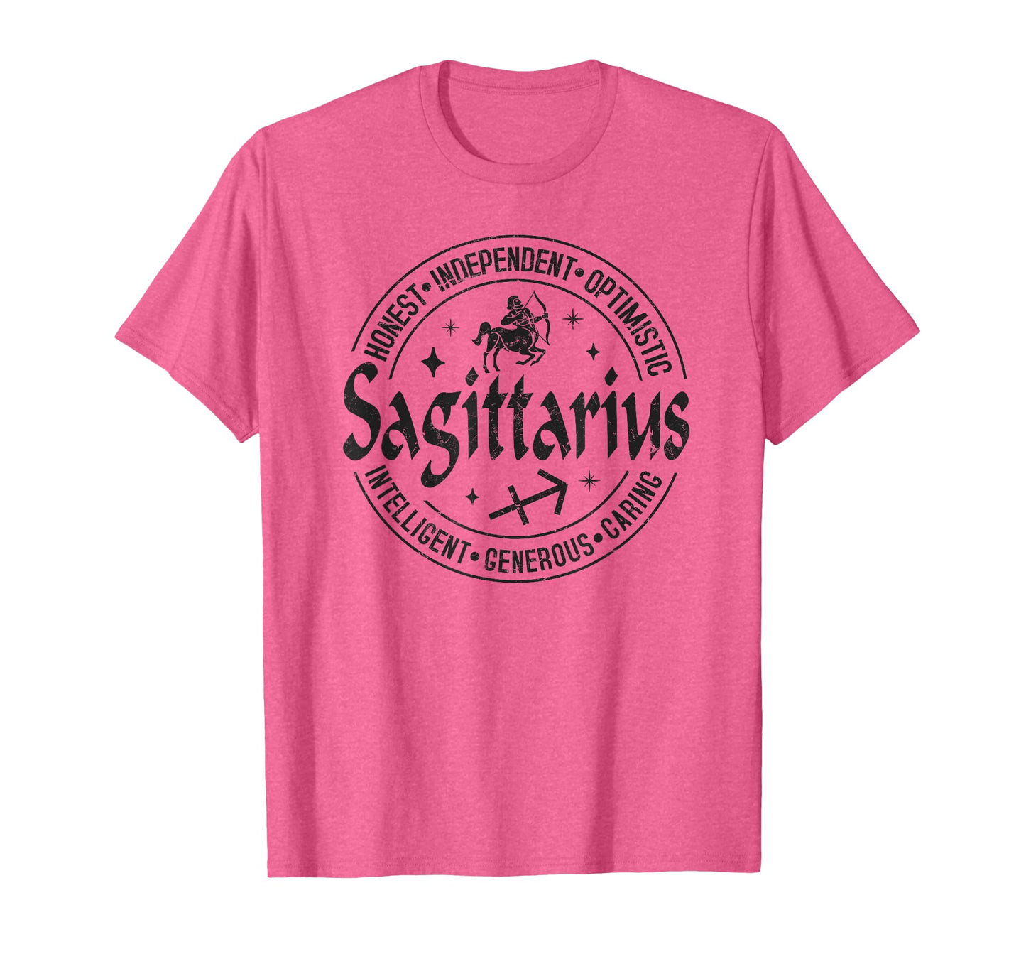 Sagittarius Virtues Vintage Style Zodiac Design, Sagittarius T-Shirt