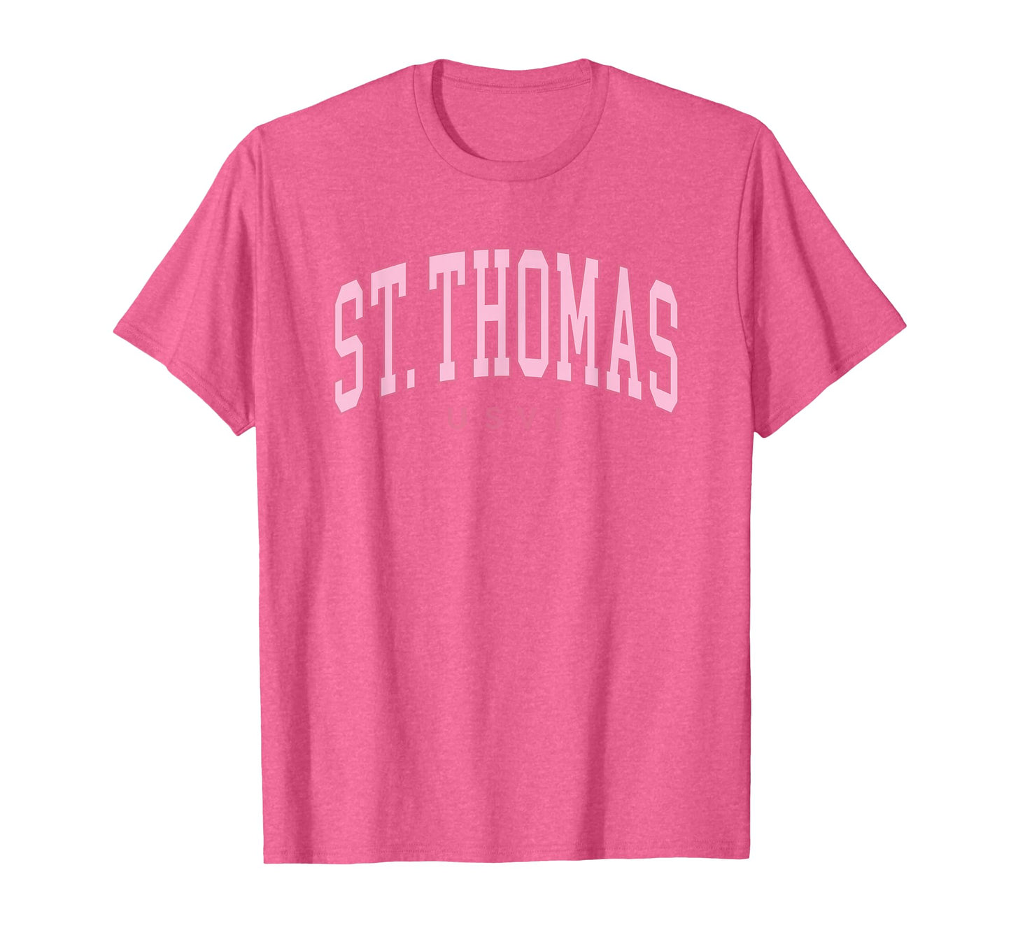 St Thomas USVI Preppy Retro Throwback Pink Womens Girls T-Shirt