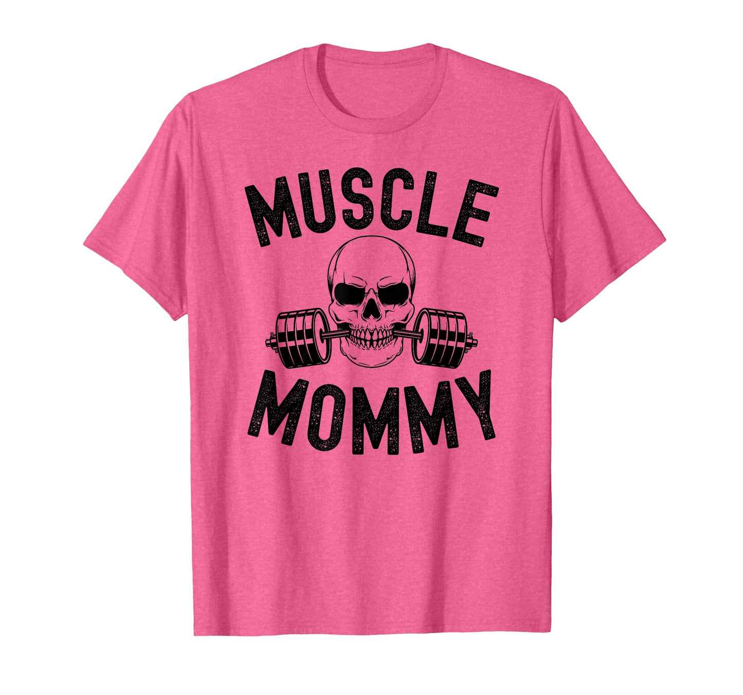 Muscle Mommy Weightlifting mom cool skull gym mother workout T-Shirt