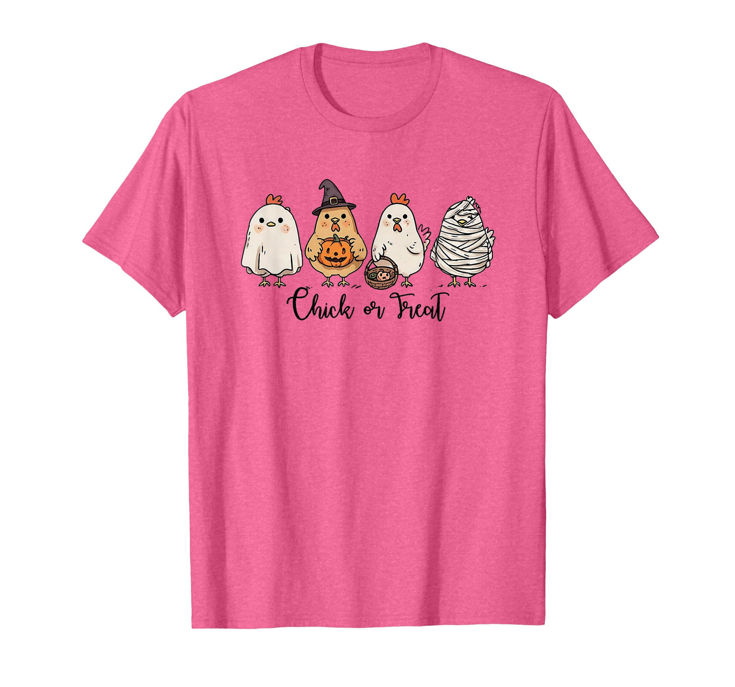 Chick Or Treat Halloween Pumpkin Ghost Spooky Funny Chicken T-Shirt