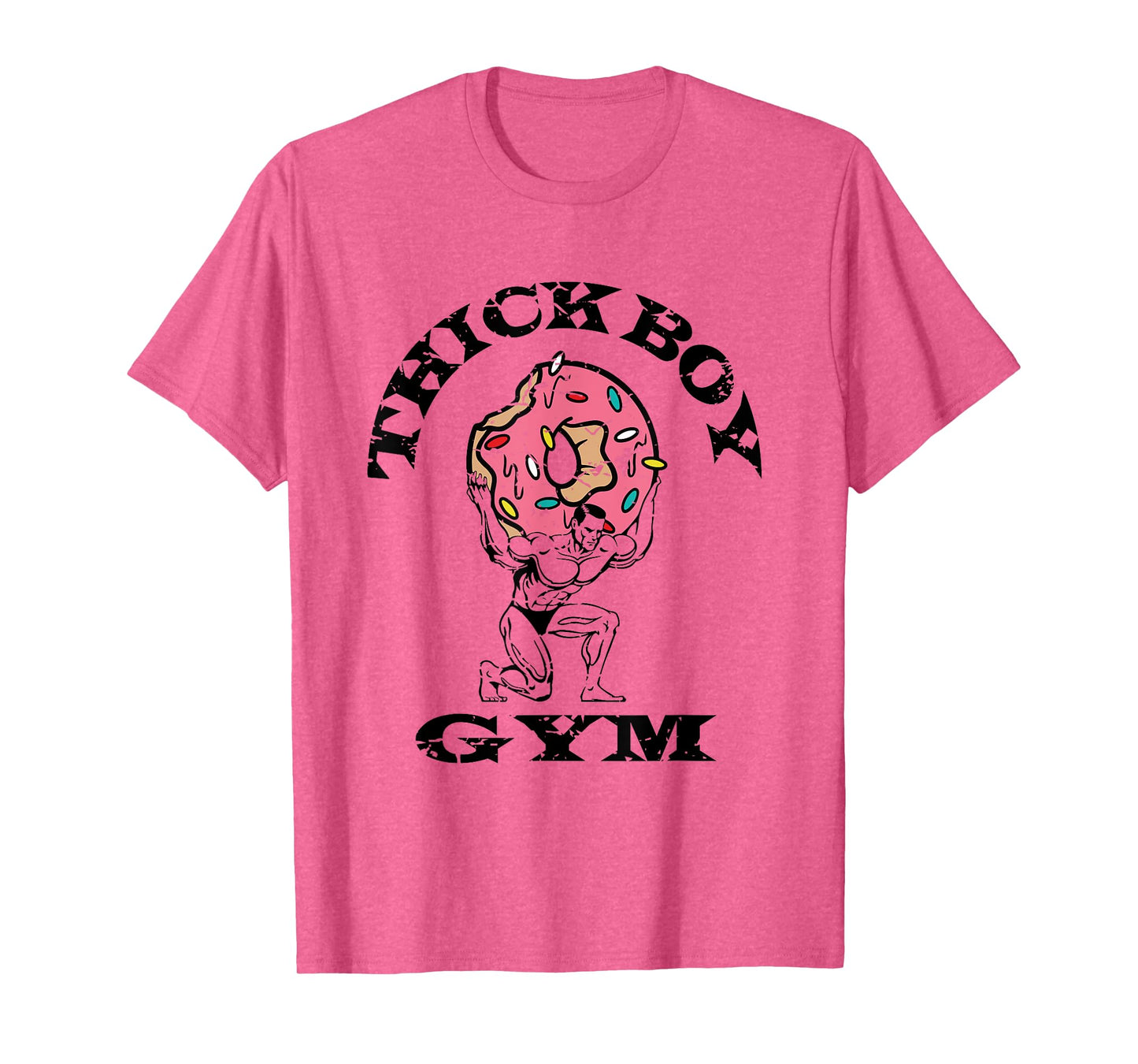 Thick Boy Gym Club Distressed Retro Old School Bodybuilding T-Shirt