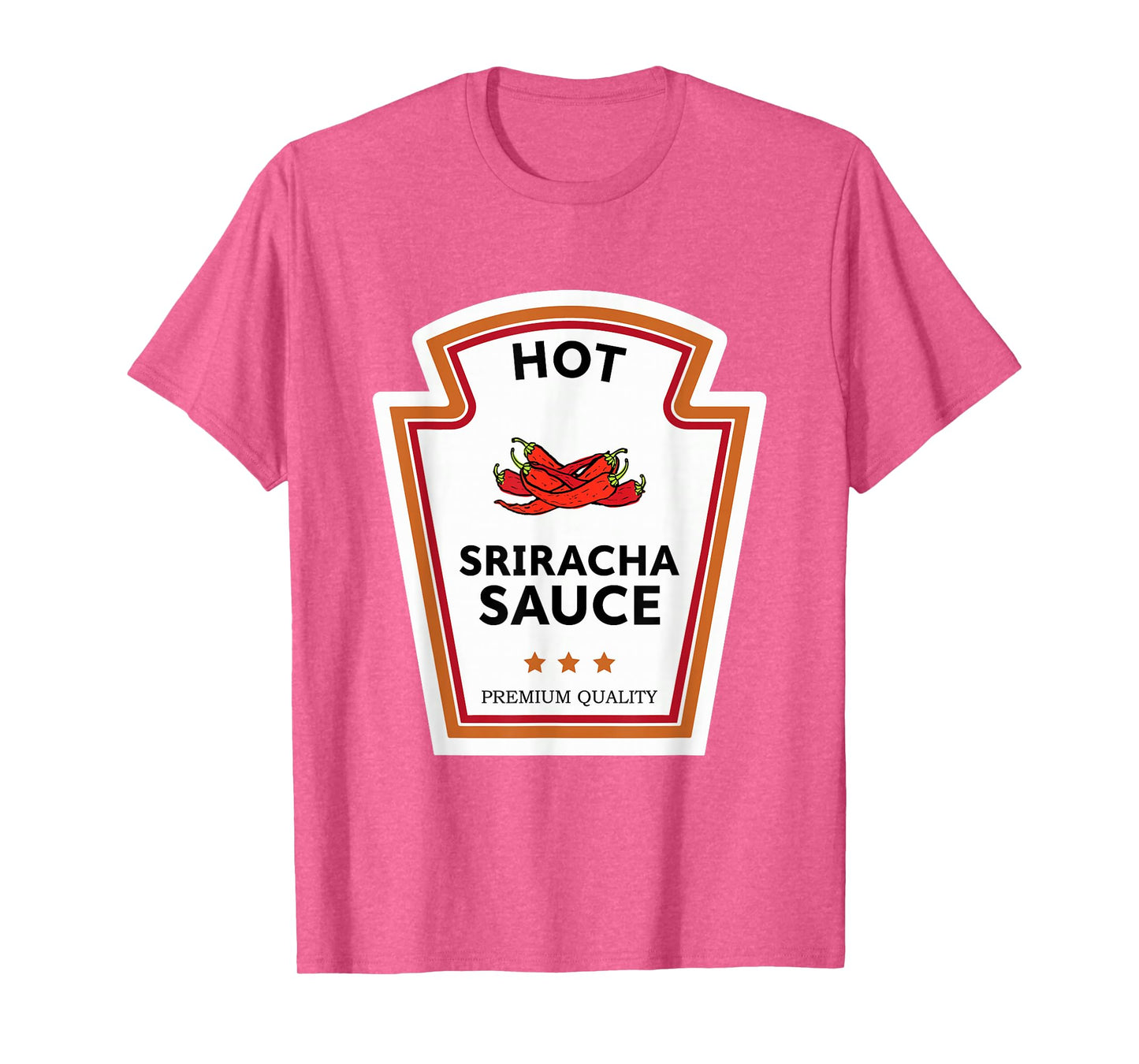 J. Walker Unisex-Adults Hot Sriracha Sauce Condiment Group Costume T-Shirt, Red, Small, Short Sleeve, T-Shirt