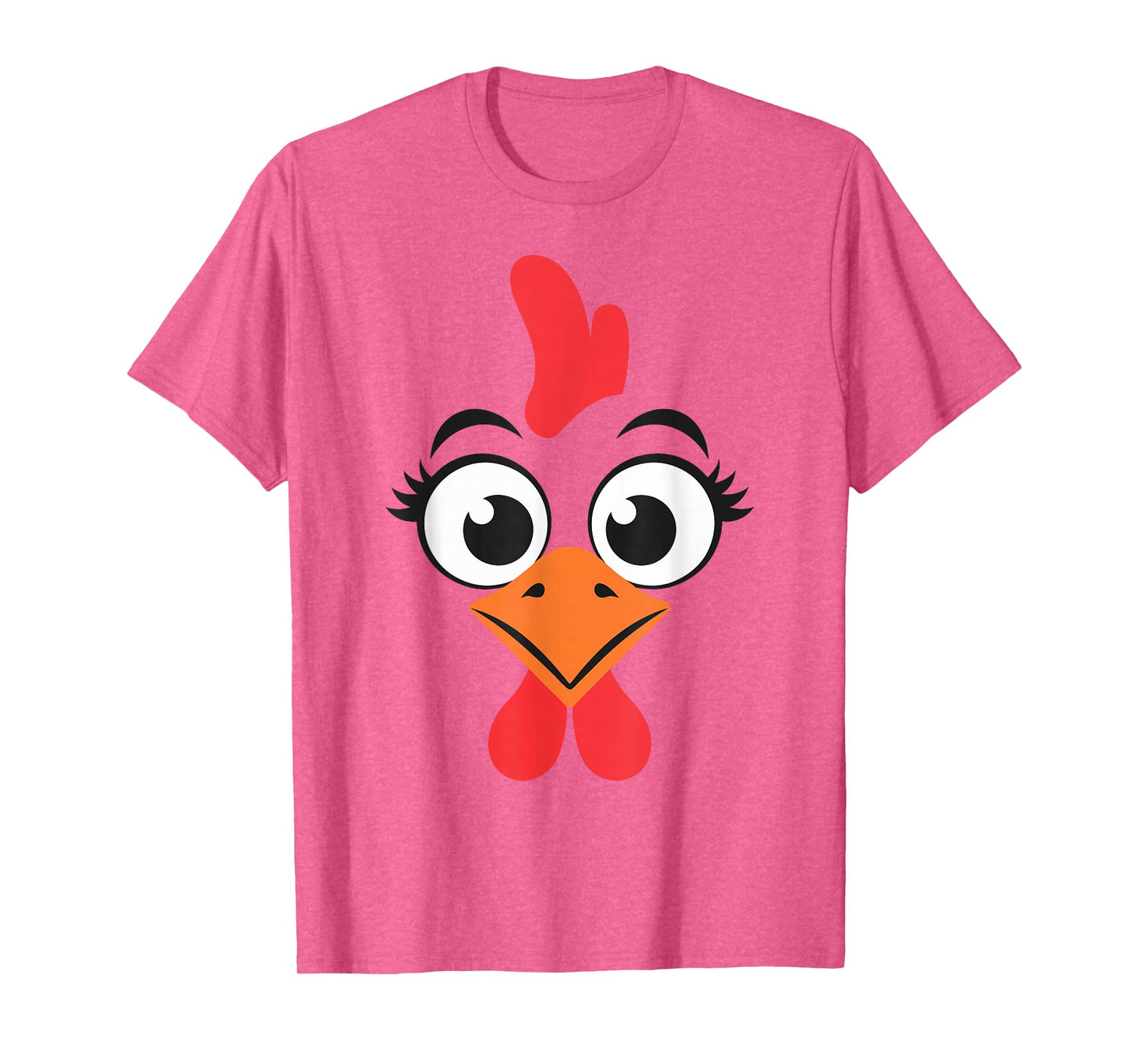 Chicken Shirt Adult Kids Men Women Chicken Hen Face Costume T-Shirt