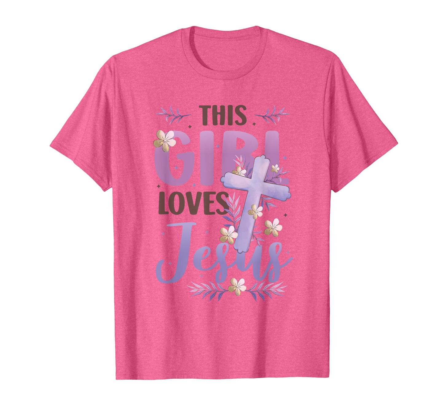 This Girl Loves Jesus Cute Christian Girl Jesus T-Shirt