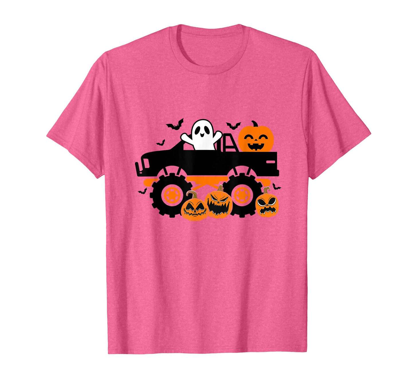 Toddler Monster Truck Ghost Pumpkin Halloween Costume T-Shirt