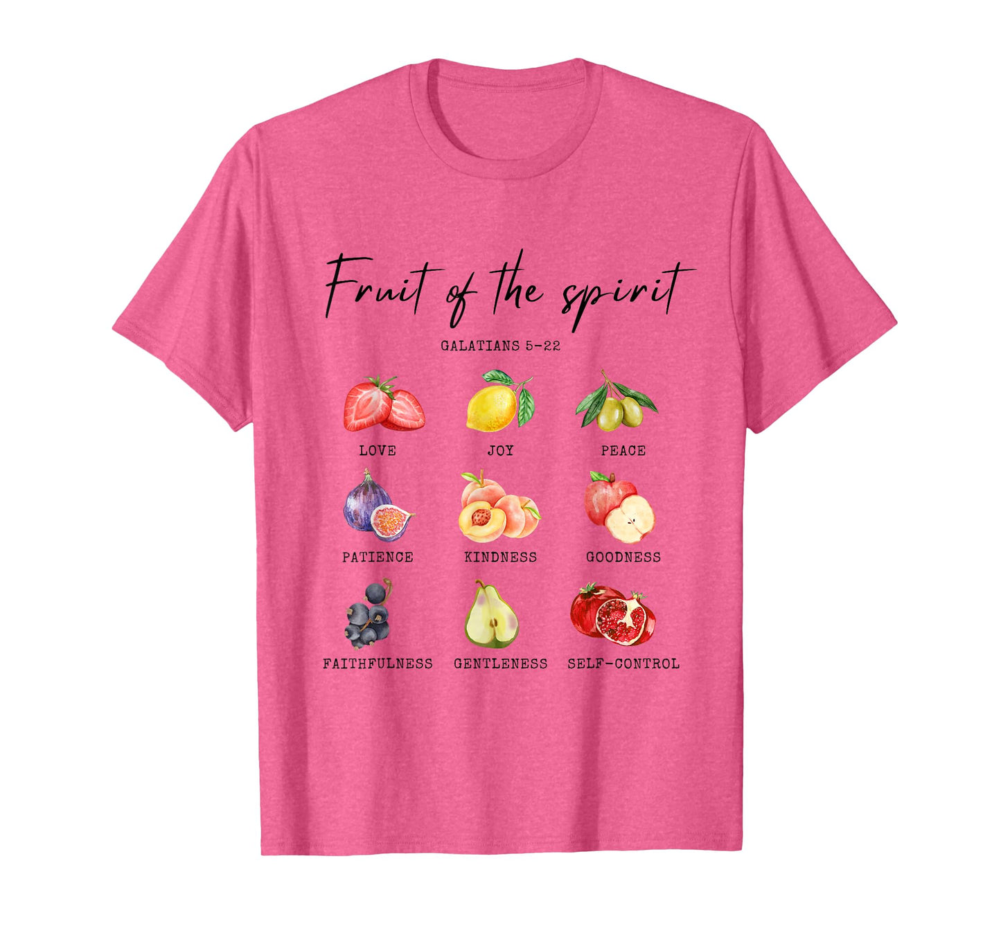 Fruit of the Spirit Galatians 5:22 Christian Children Women T-Shirt