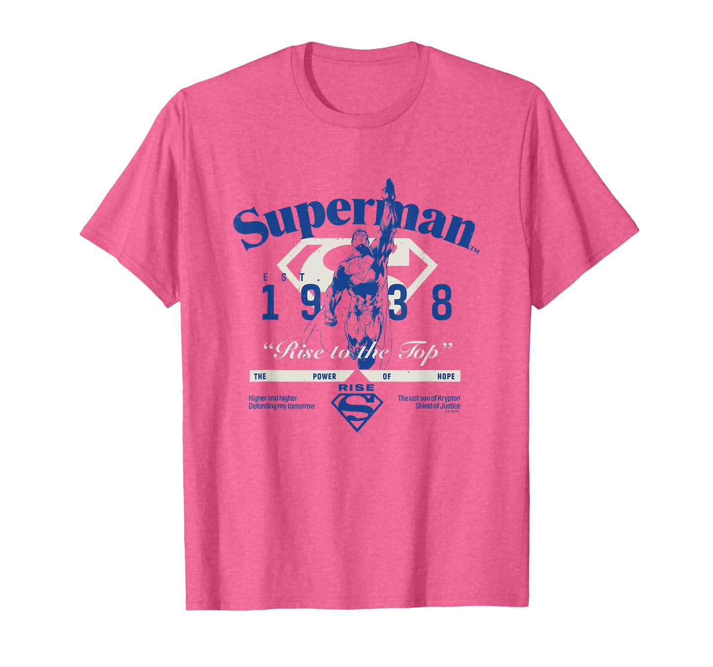 DC Comics Superman Rise To The Top Est. 1938 Vintage Logo T-Shirt