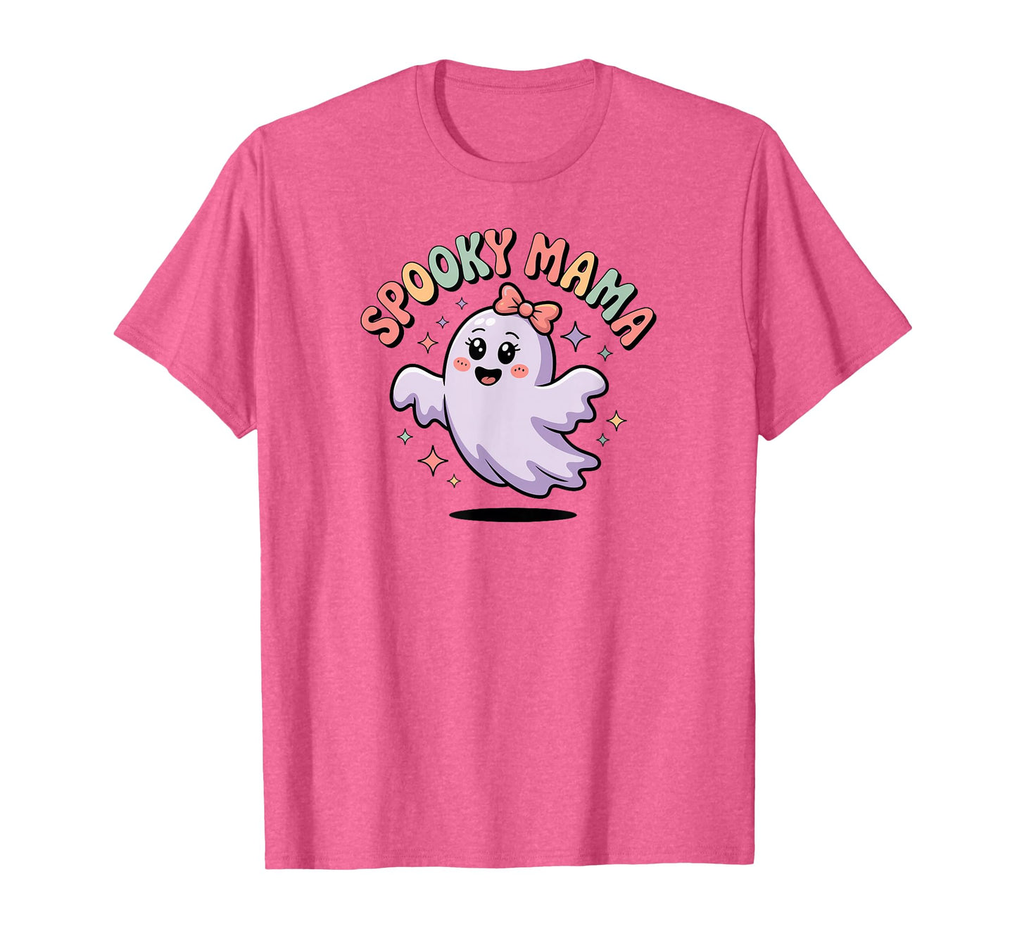 Spooky Mama Halloween Mom Ghost Costume Retro Groovy T-Shirt