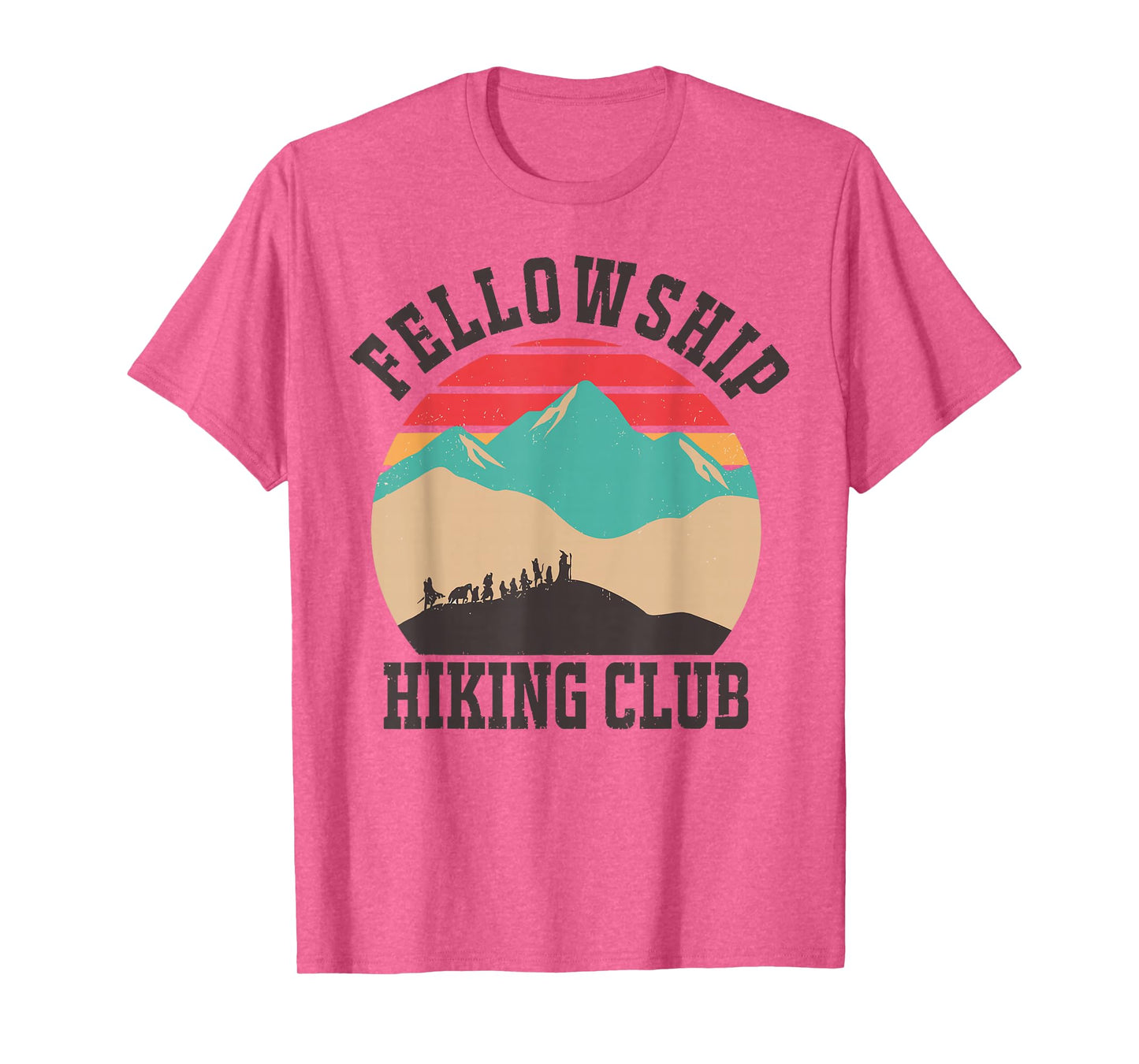 Fellowship Retro Hiking Club Mountain Nature Hiking Camping T-Shirt