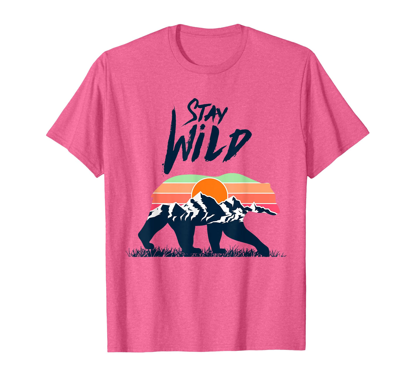 Stay Wild With California Bear T Shirt, Bear Graphic Design T-Shirt