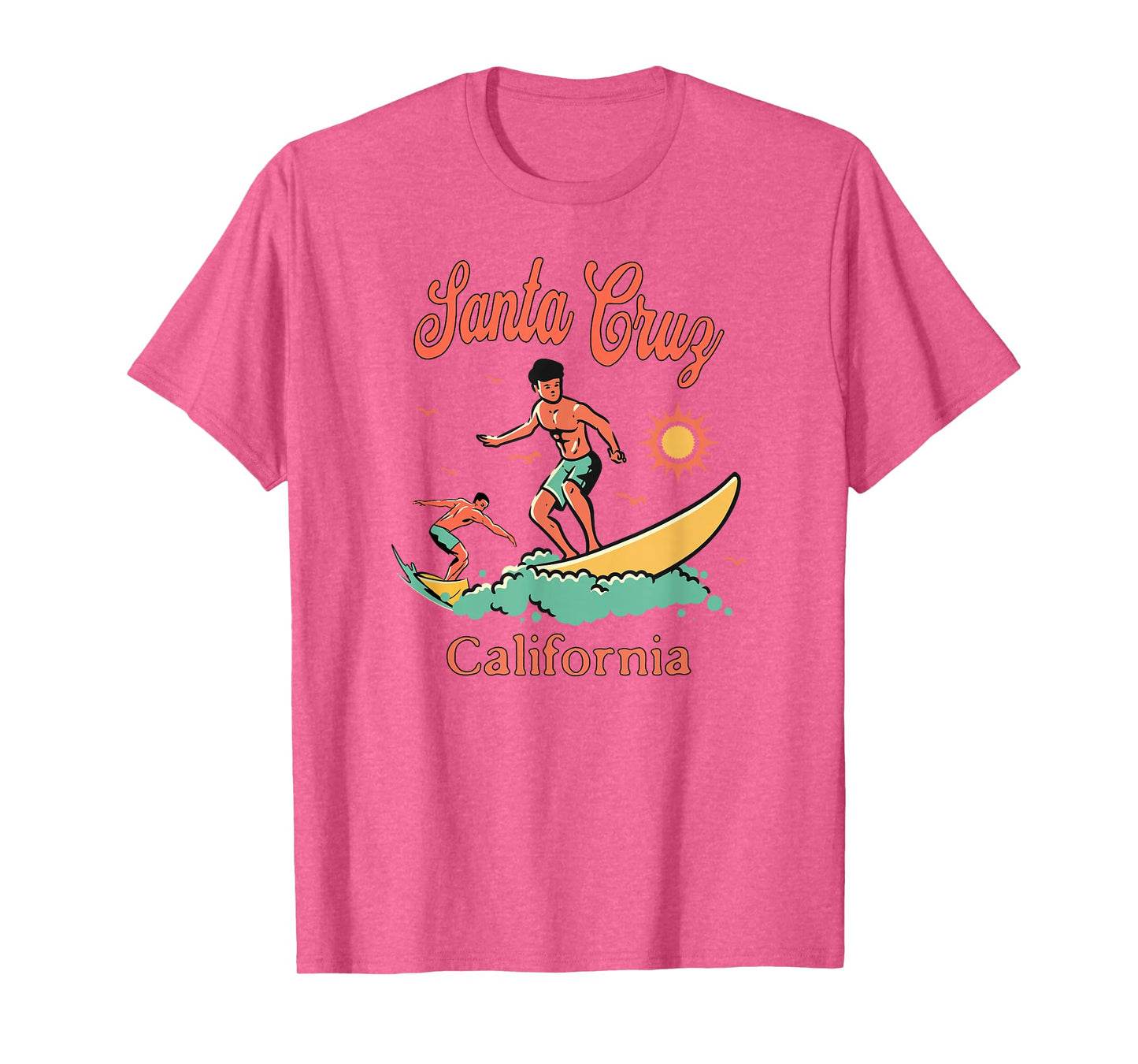 California Santa Cruz CA Surfer Surfing Beach Vacation T-Shirt