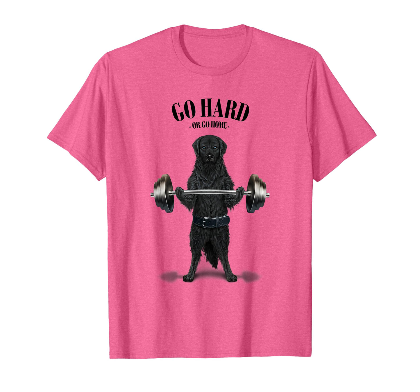 Black Labrador Dog Weightlifting in Fitness Gym T-Shirt