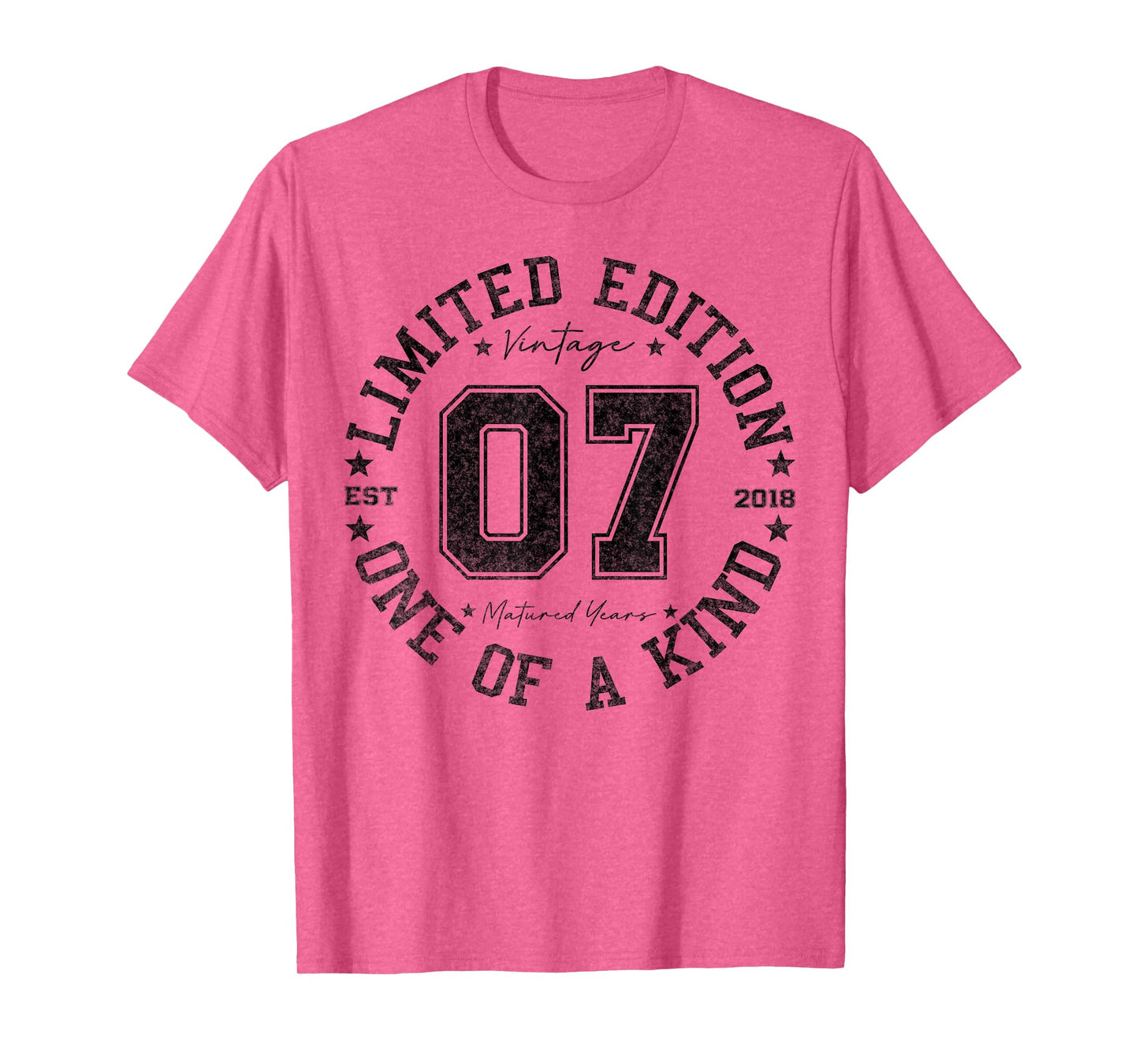 7 Year Old Gifts Vintage 2018 Limited Edition 7th Birthday T-Shirt