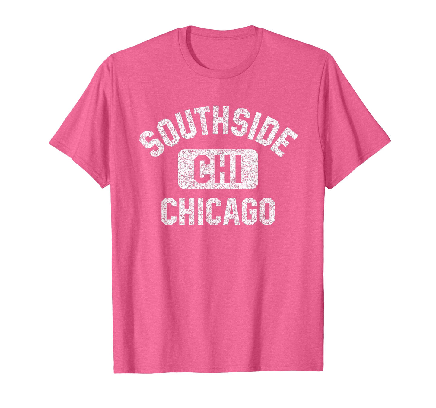 Southside Chicago Gym Style Distressed Print T-Shirt
