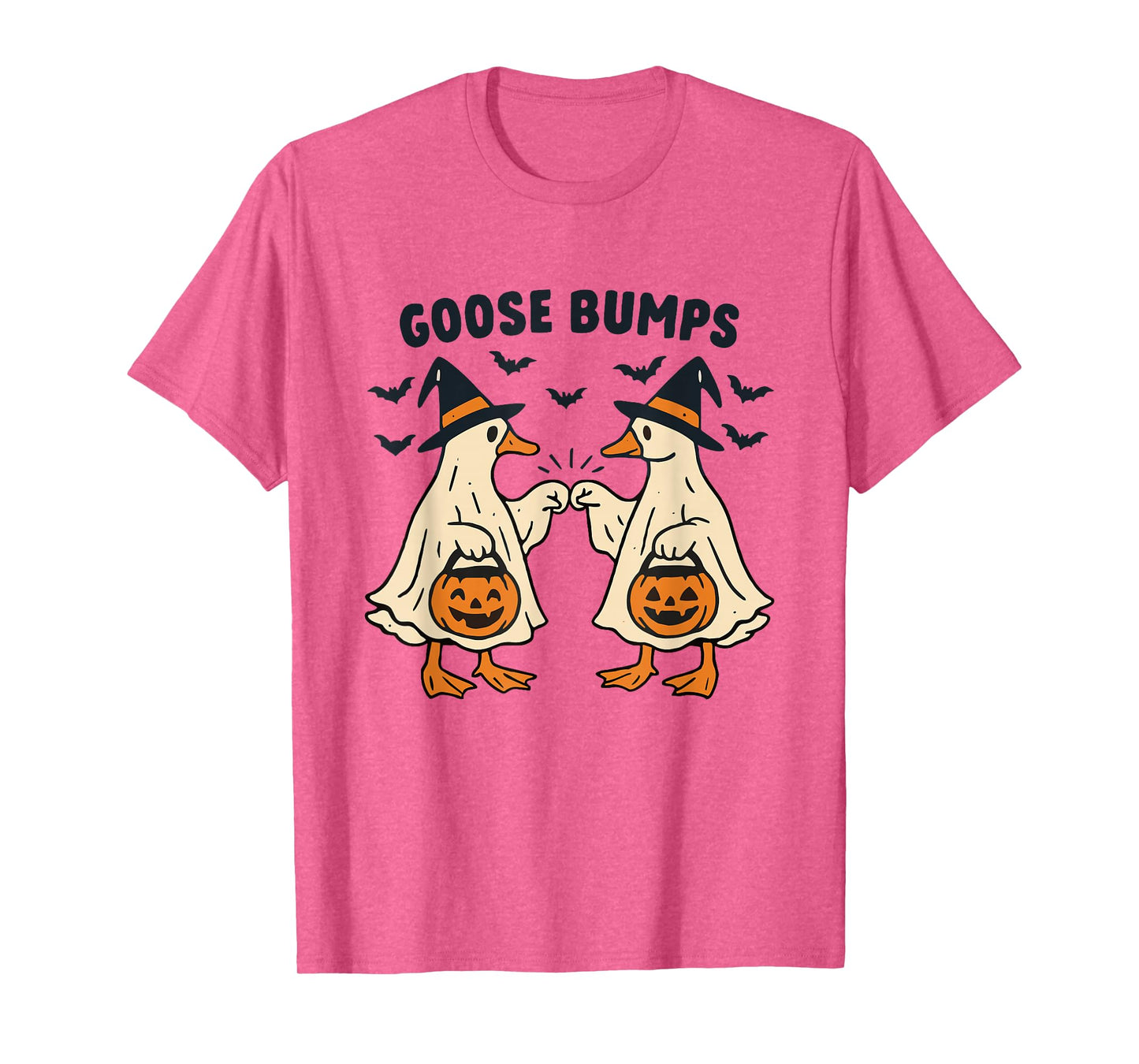 Goose Bumps Halloween Goose Witch Fist Bump Silly Goose T-Shirt