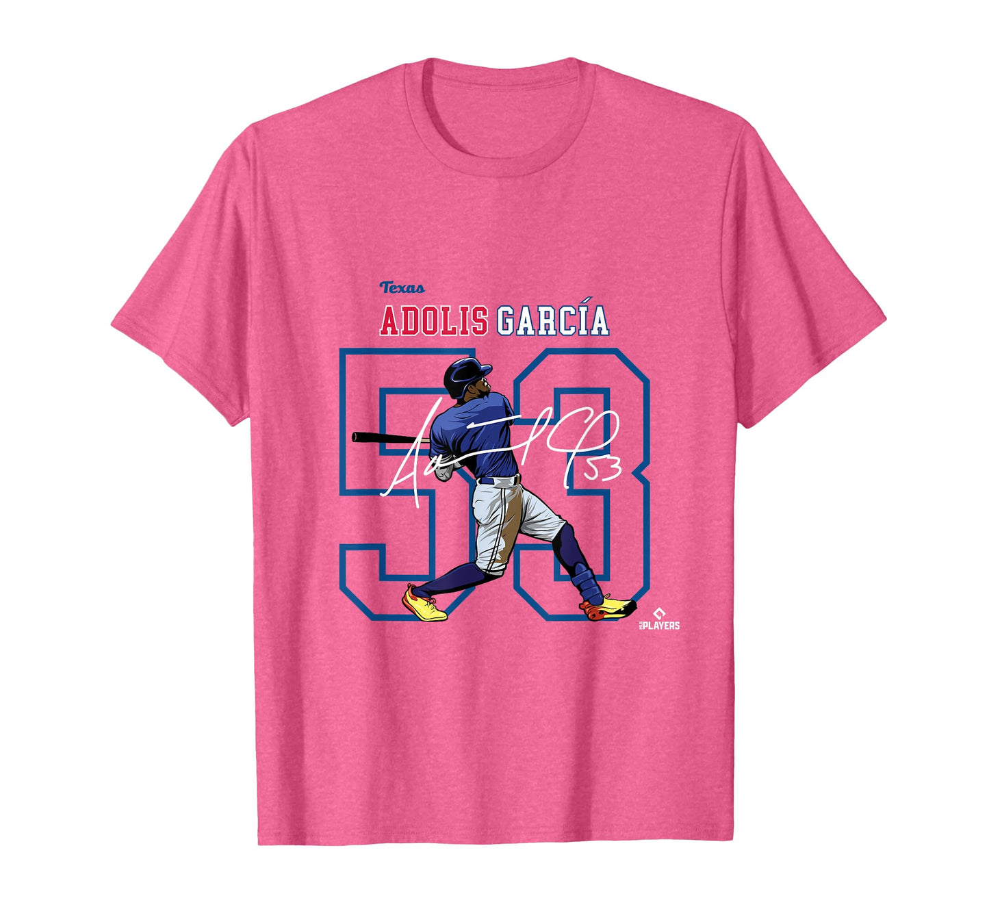 License Champs Adolis Garcia | Texas Baseball Players | MLBAGA3004 T-Shirt
