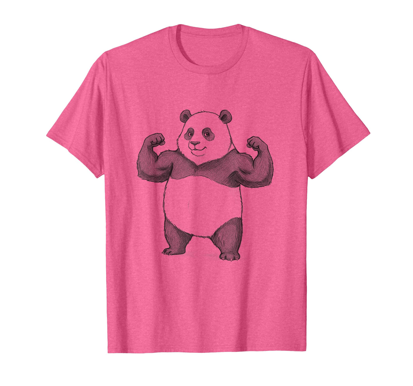 Panda Flexing Muscles Gym Exercise Design T-Shirt