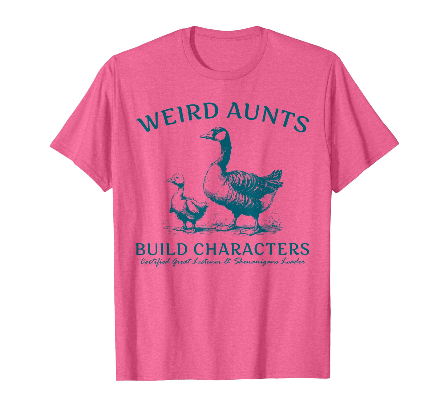 Weird Aunt Builds Character Funny Silly Goose Aunt Sayings T-Shirt