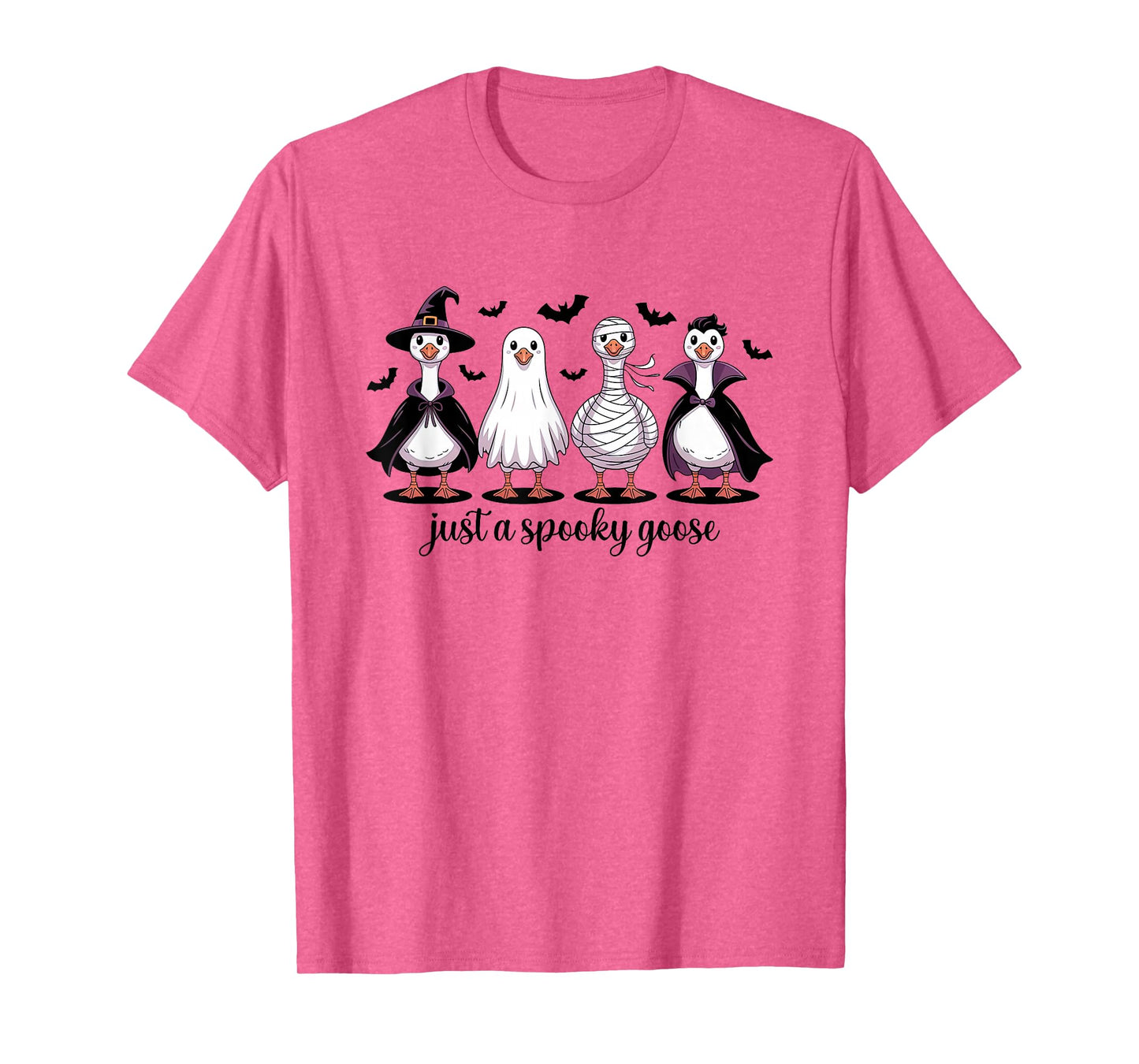 Just A Spooky Goose Funny Silly Goose Witch Mummy Halloween T-Shirt
