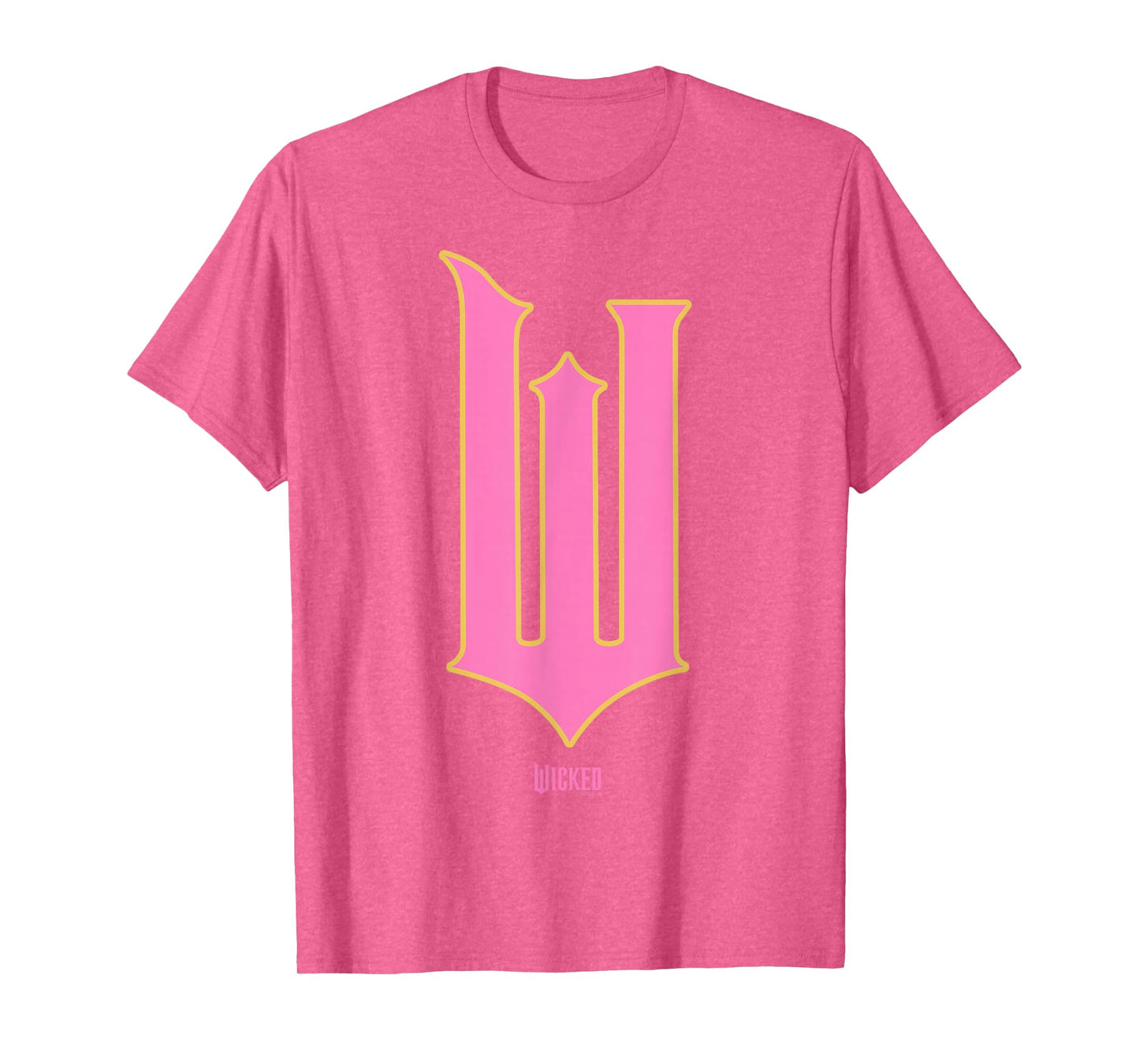 Wicked Movie W Logo Pink Goes Good With Green T-Shirt