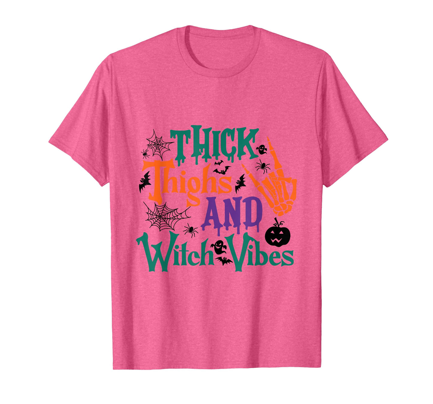 Thick Thighs & Witch Vibes Halloween Fun T-Shirt