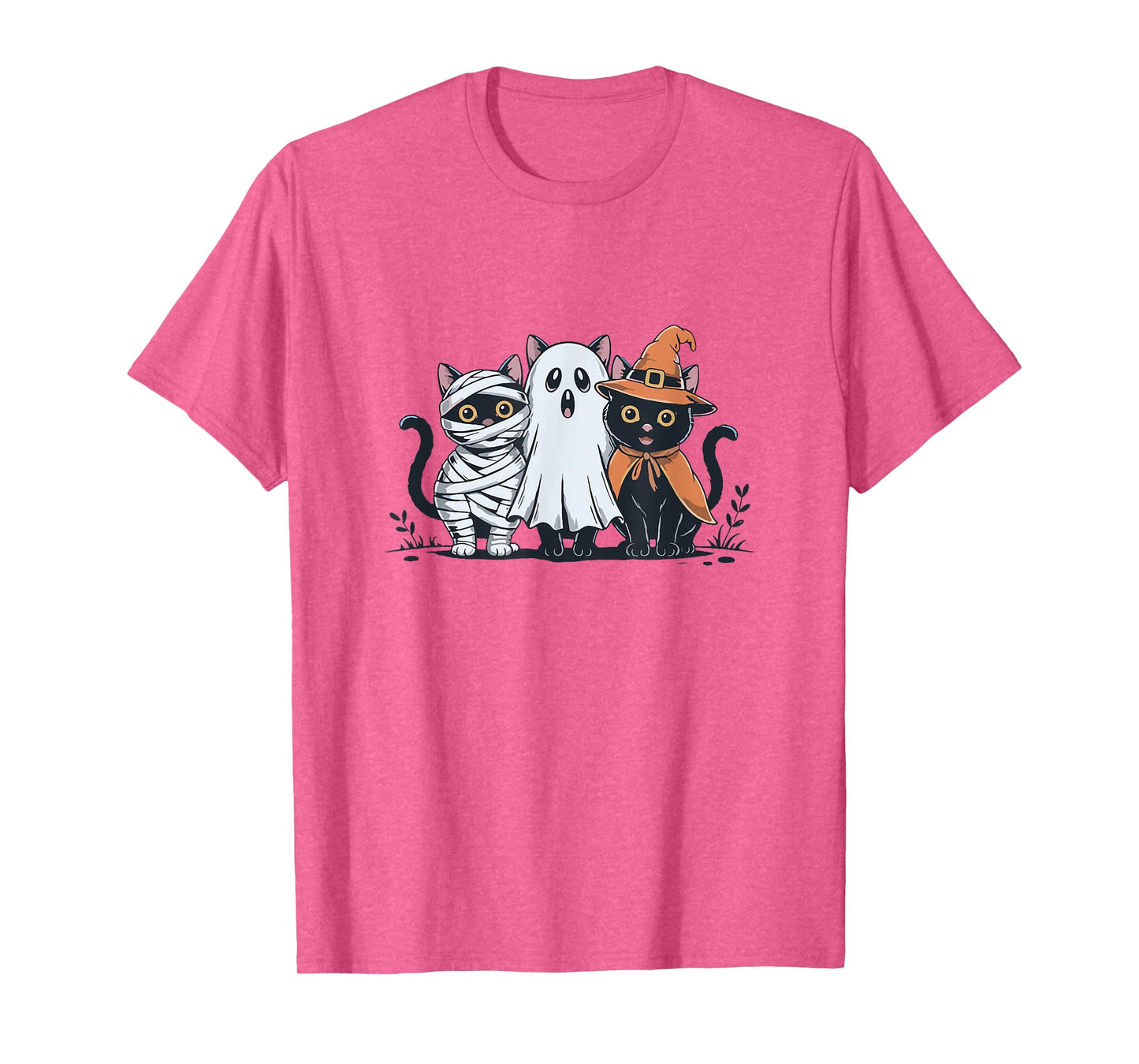 Ghost Black Cat Halloween Witch Black Cat Mom Cat Lover T-Shirt