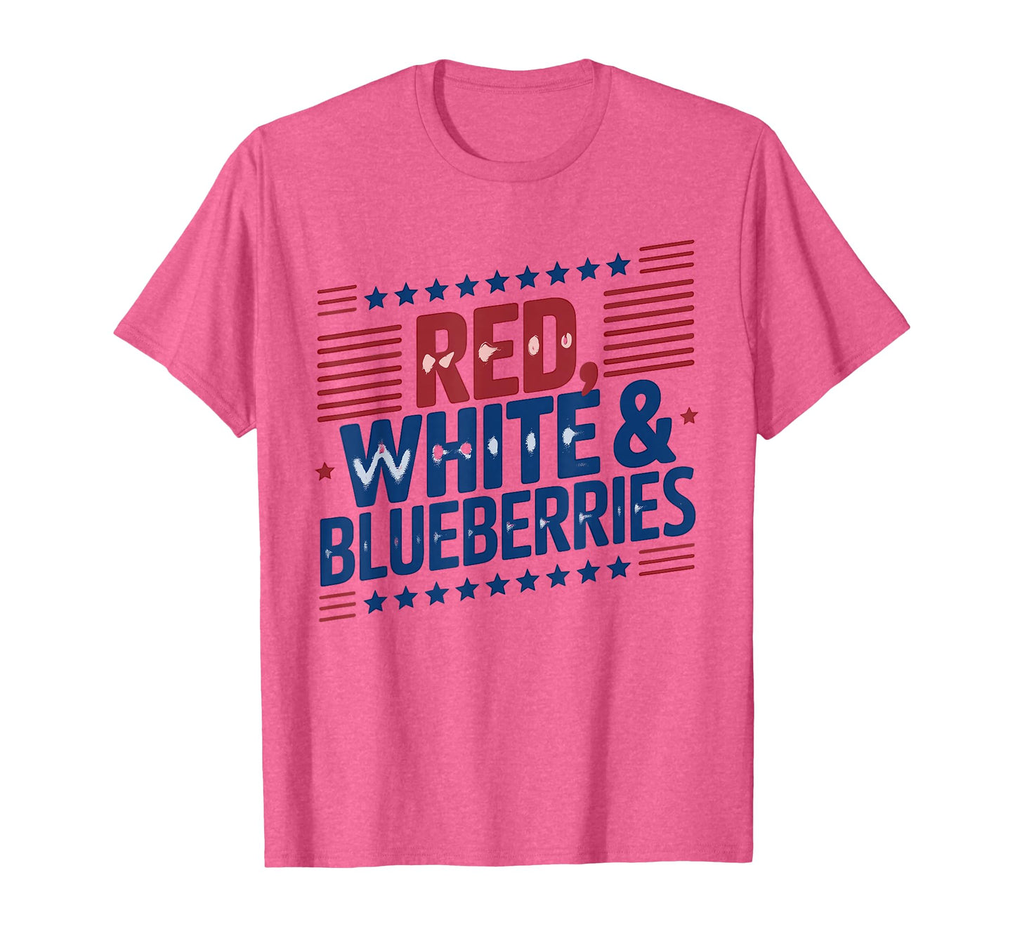 Vintage Patriotic Red White & Blueberries Humor Statement T-Shirt