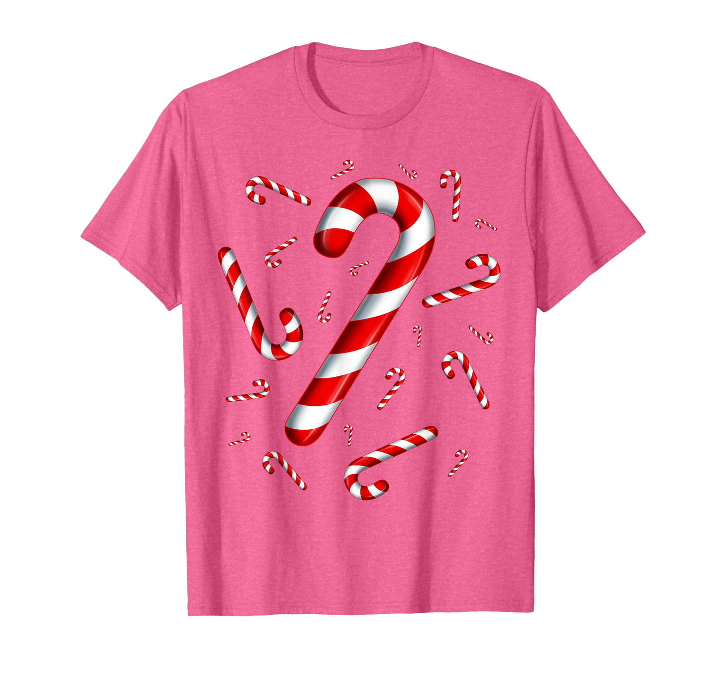 Christmas Flying Candy Cane Lover Taster Red and White Woman T-Shirt