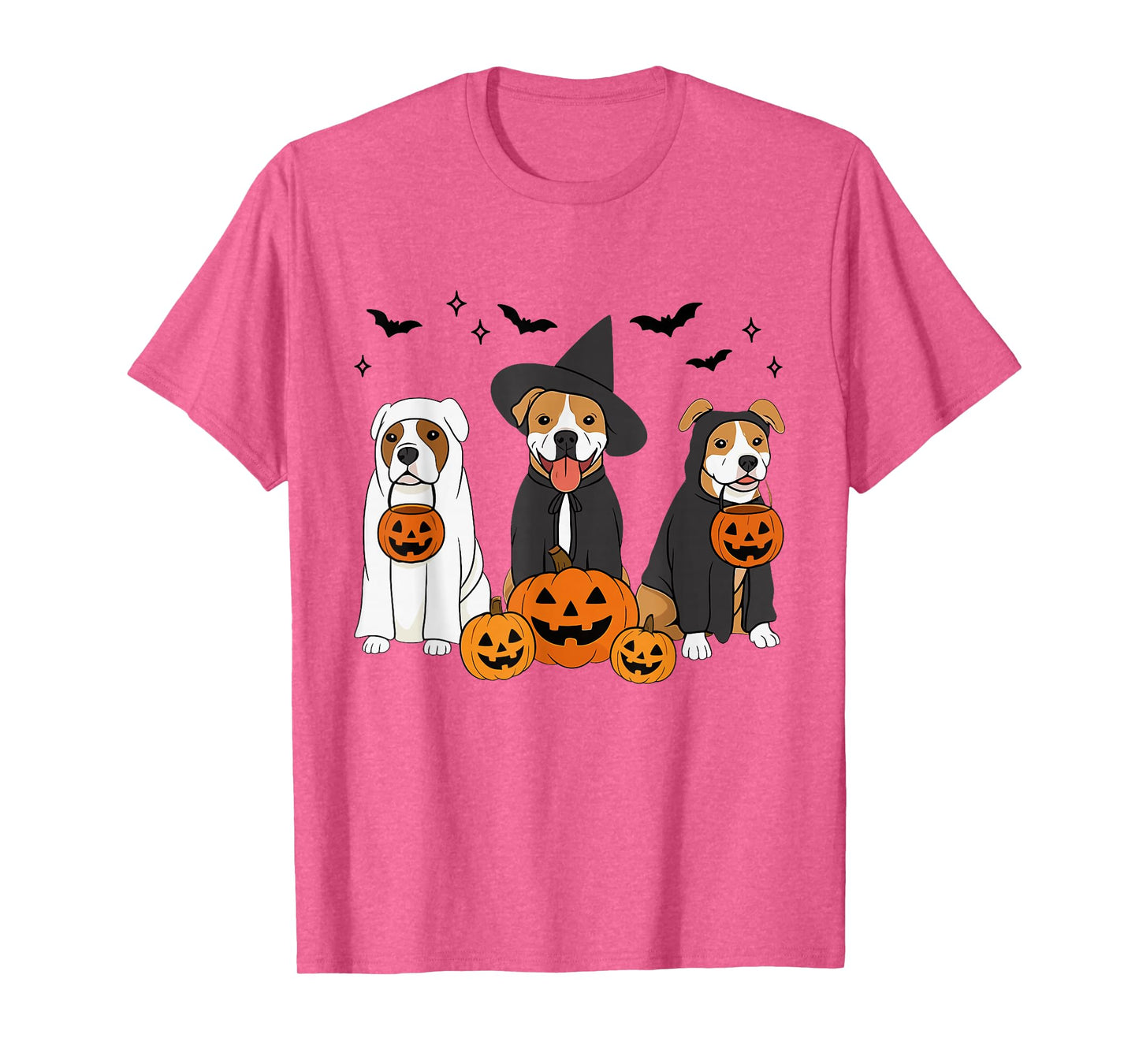 American Staffordshire Terrier Halloween Witch Amstaff Dog T-Shirt