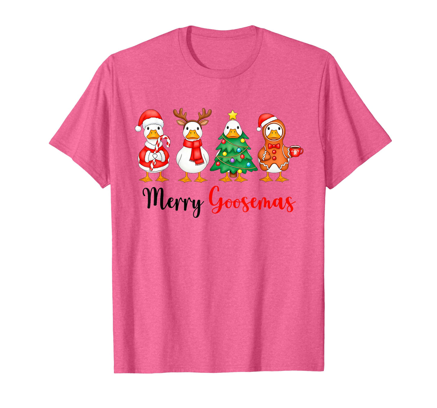 Retro Merry Goosemas Funny Christmas Geese Holiday Xmas T-Shirt