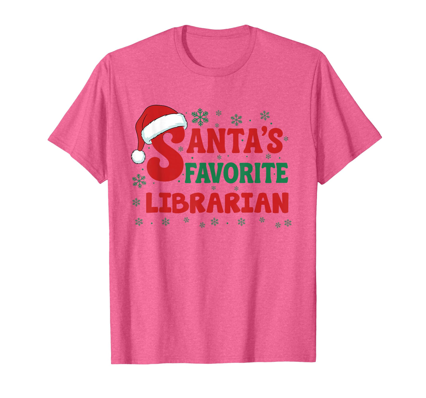 Santa's Favorite Librarian Christmas Holiday Pajama T-Shirt