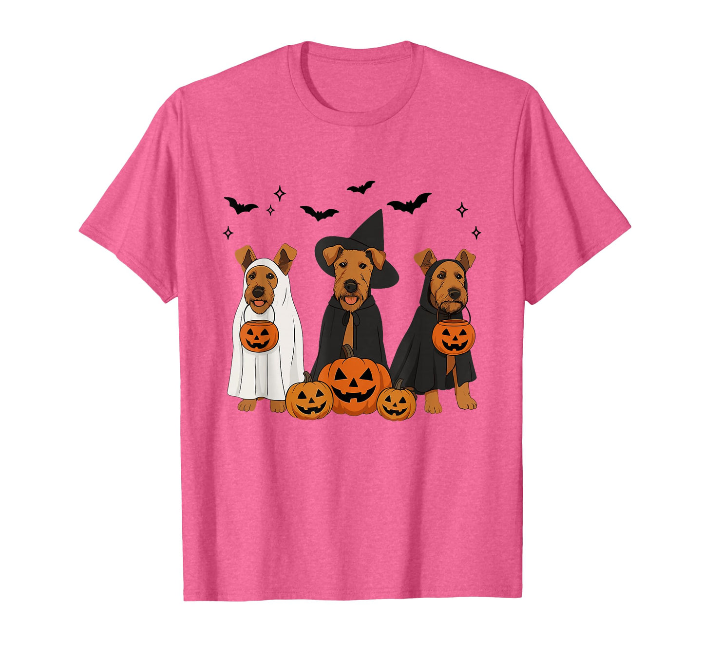 Airedale Terrier Halloween Witch Airedale Terrier Dog Mom T-Shirt