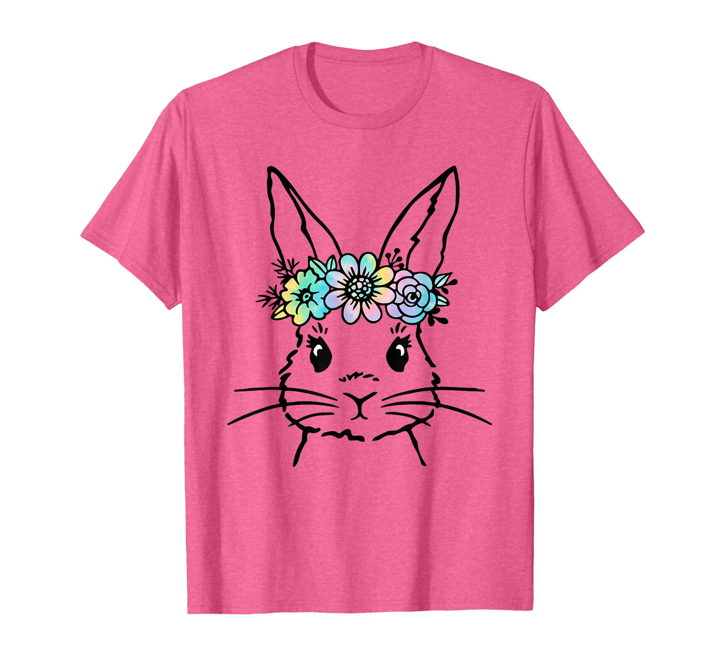 Cute Bunny Face Tie Dye Rabbit Easter Day Women Girls Kids T-Shirt