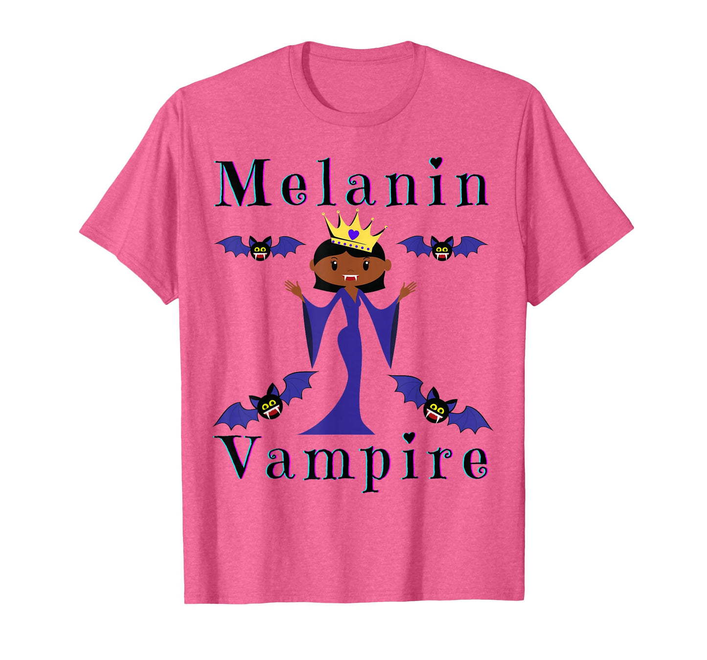Melanin Vampire Funny Black Girl Magic Funny Halloween Girls T-Shirt