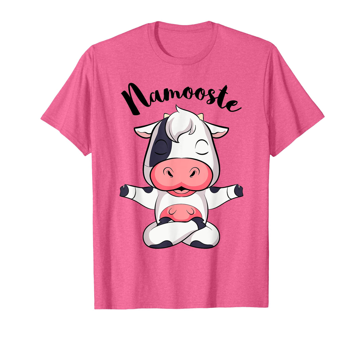 Namoostee Cow Shirt Women Girls Cow Lover Gifts Namaste Yoga T-Shirt