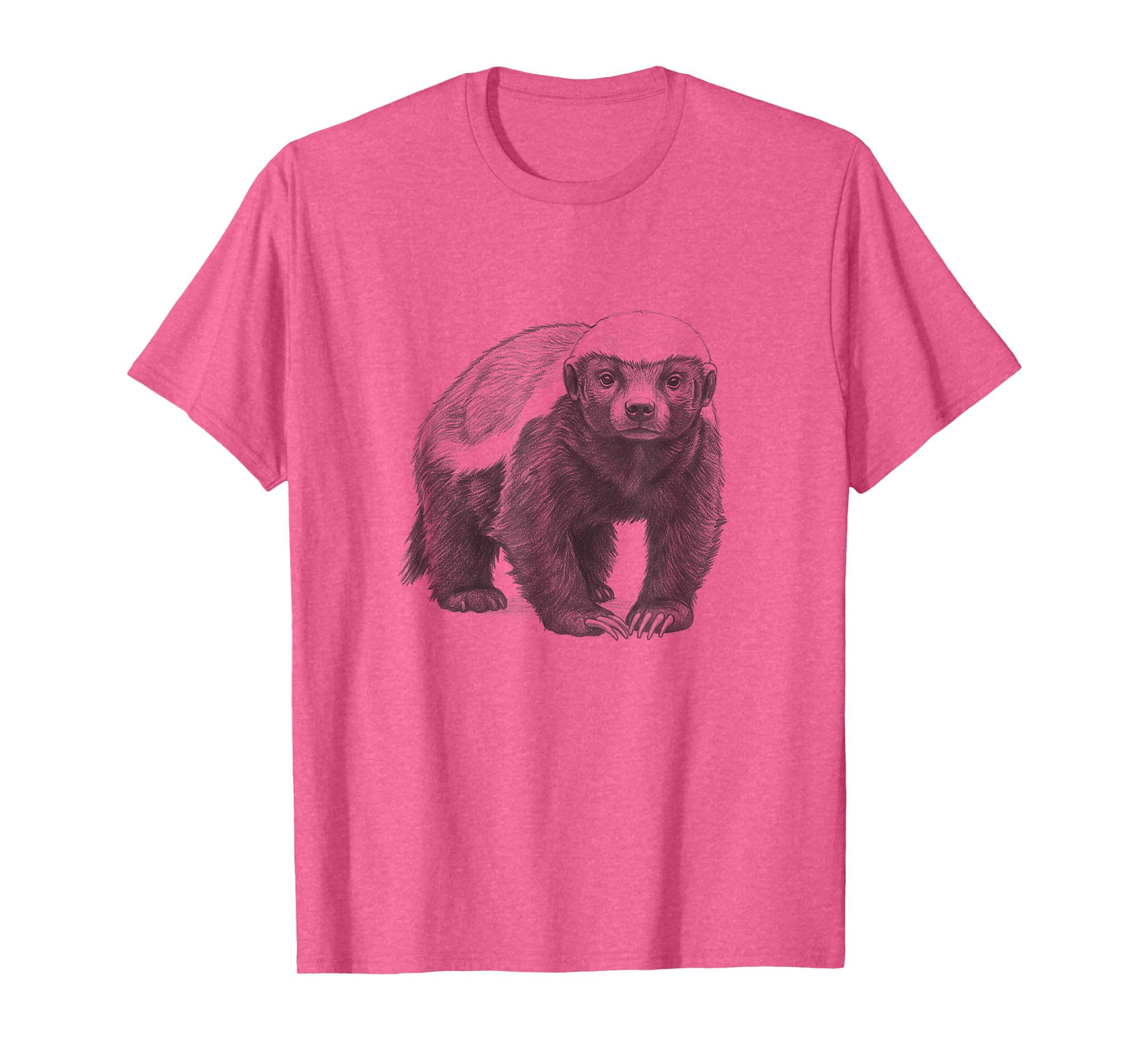 Vintage Honey Badger Drawing Art Design T-Shirt