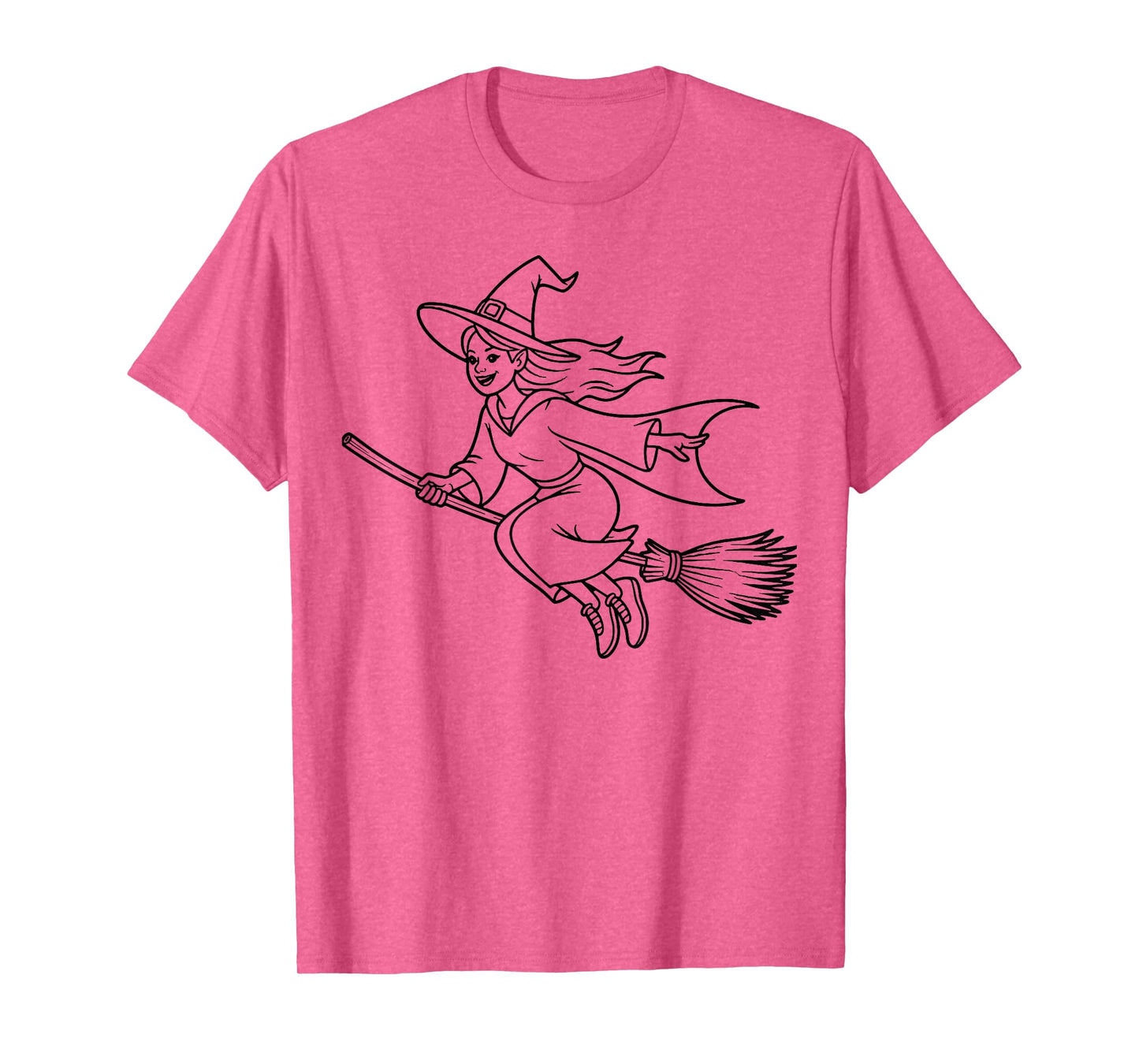 Coloring a Witch on her Broom and Painting it Yourself T-Shirt