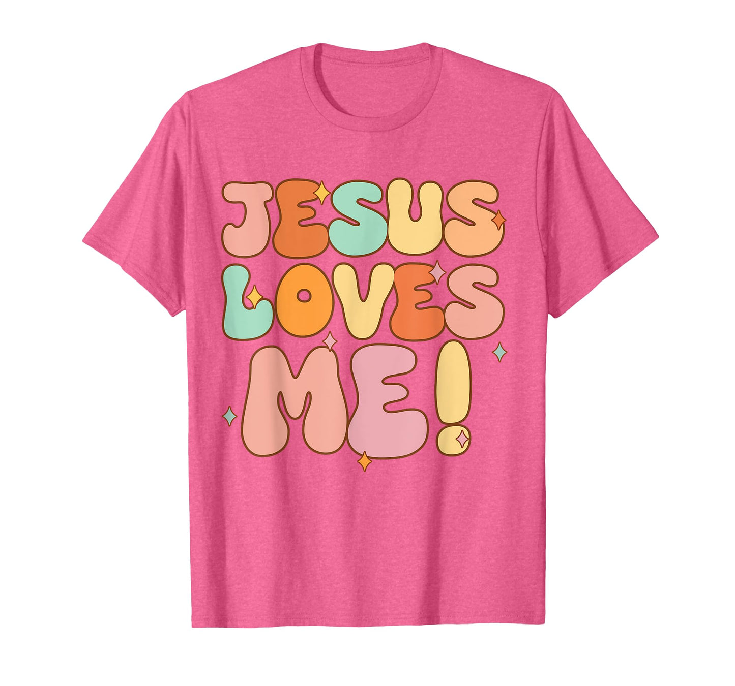 Women Jesus Loves Me-Shirt Groovy Toddler Girl Kid Christian T-Shirt
