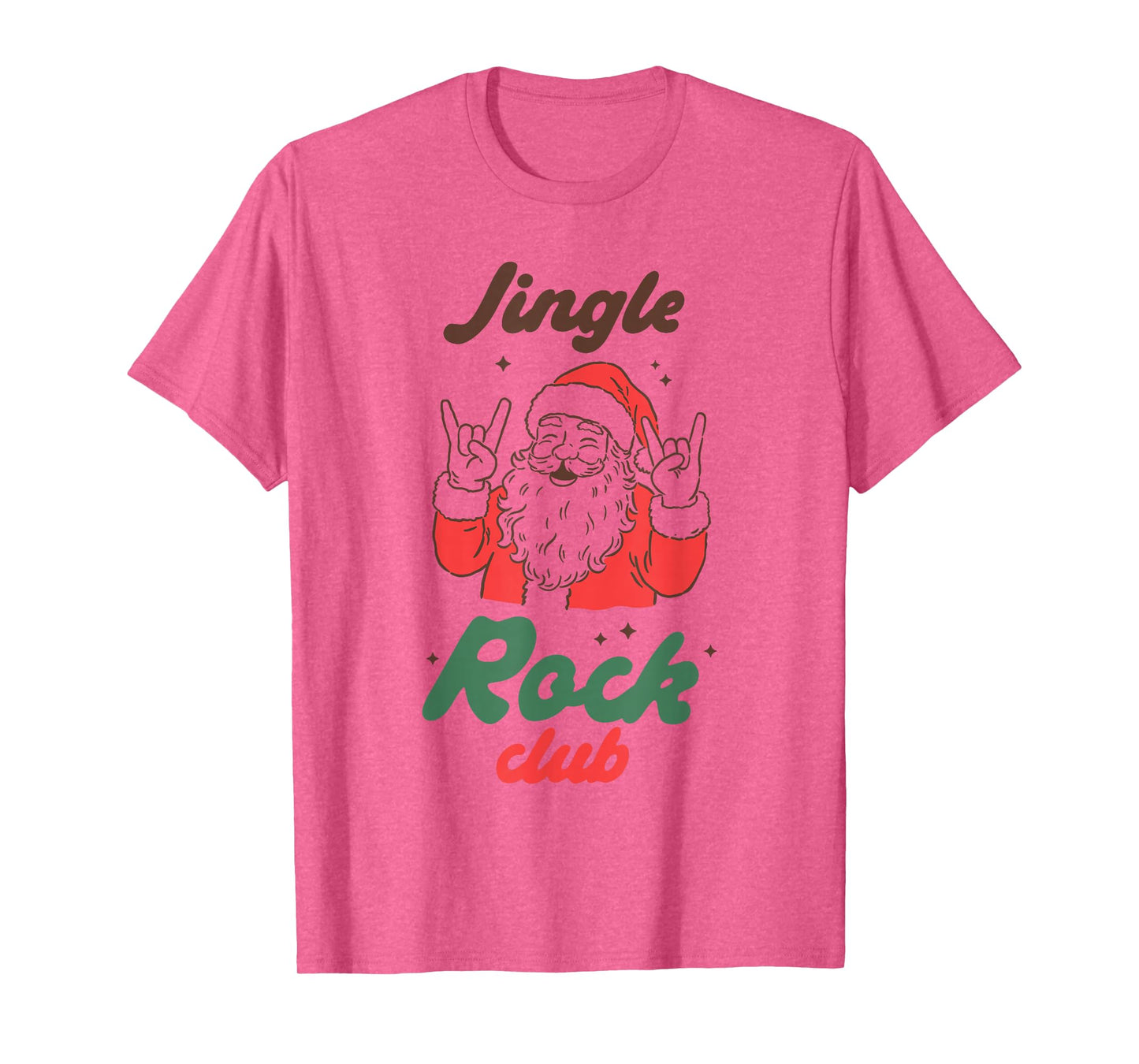 Jingle Rock Club Santa Claus Holiday Party Rock Music Xmas T-Shirt