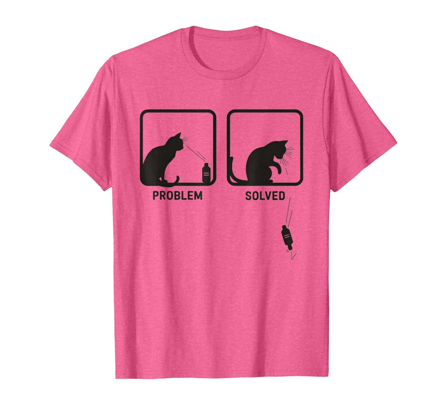 Problem Solved Funny Sarcastic Cat Graphic T-Shirt