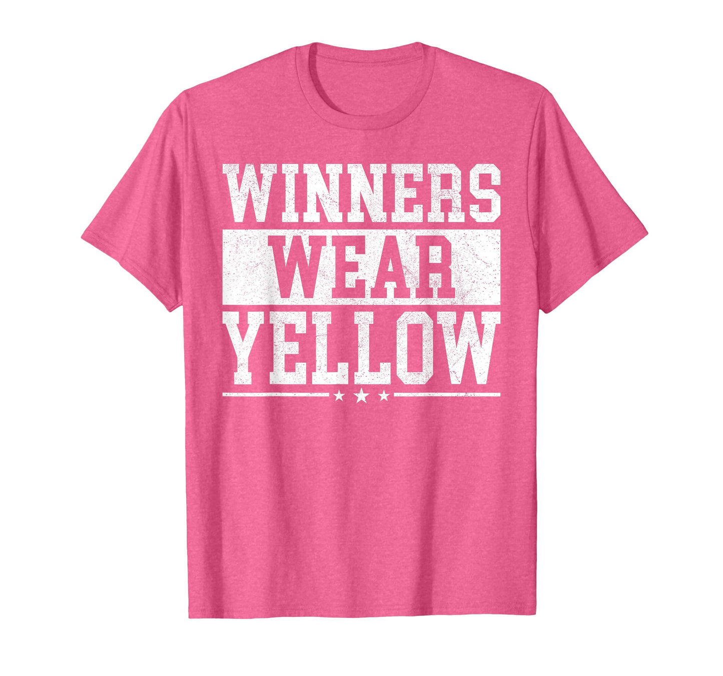 Winners Wear Yellow Color War Camp Spirit Game Team Wear T-Shirt